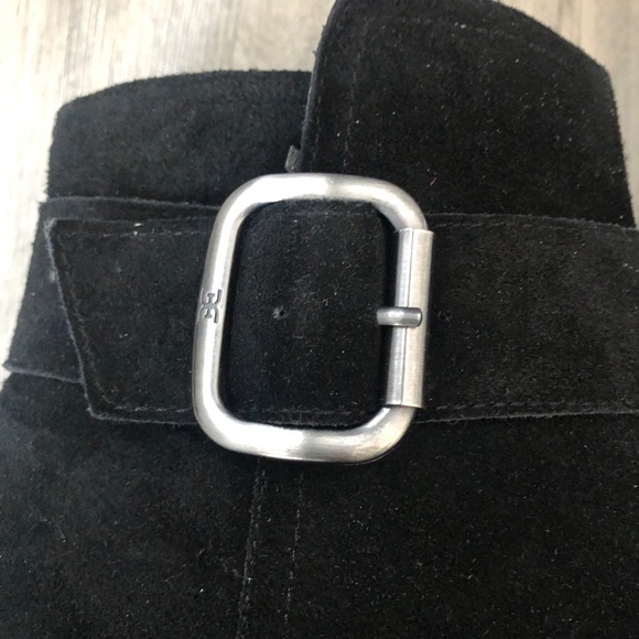 Sam Edelman Leonia Buckle Black Suede Bootie - Picture 7 of 15